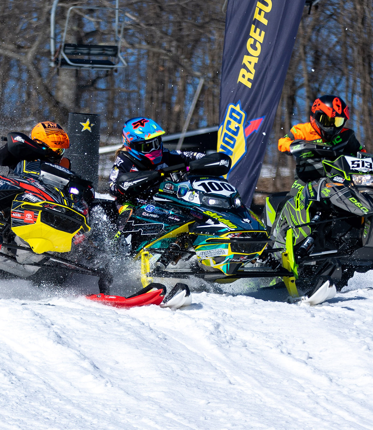 CSRA Snocross racers with C&A Pro Skis
