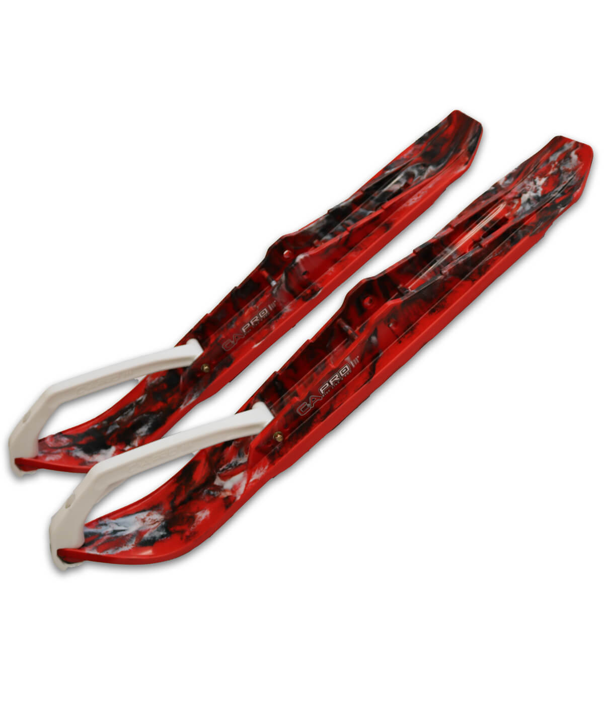 Custom Red MTX ski with Black and White accents and White handle