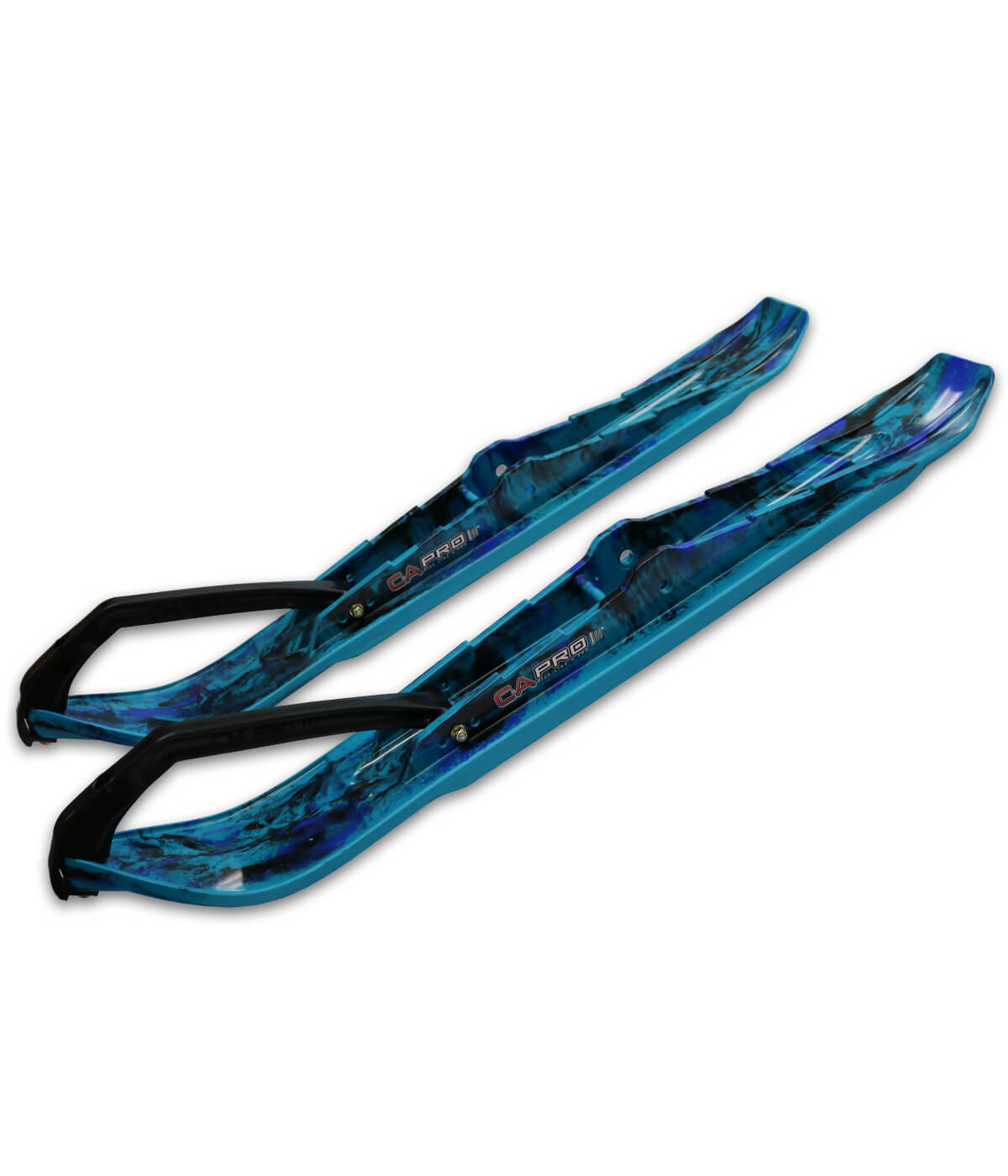 Custom Teal MTX ski with Blue and Black accents and Black handle