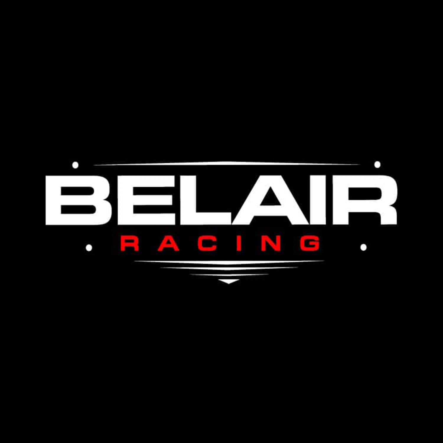 Belair Racing logo on black background