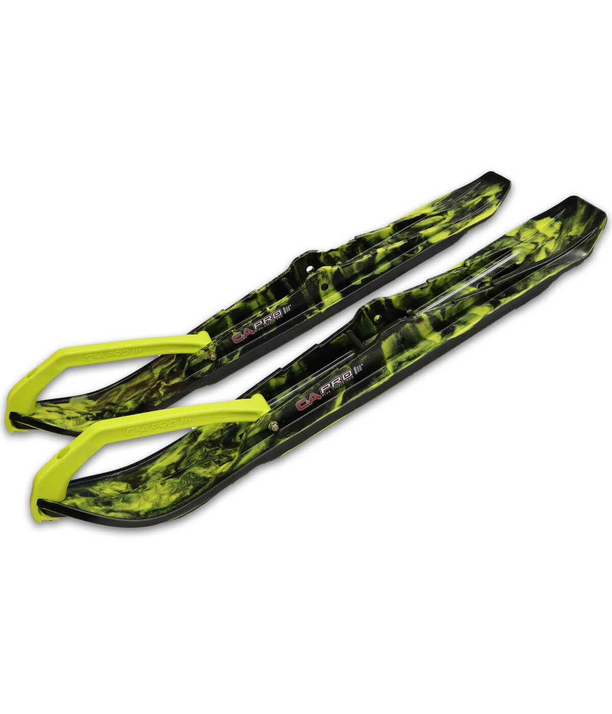 Black XCS ski with Lime Squeeze accent and Lime Squeeze handles