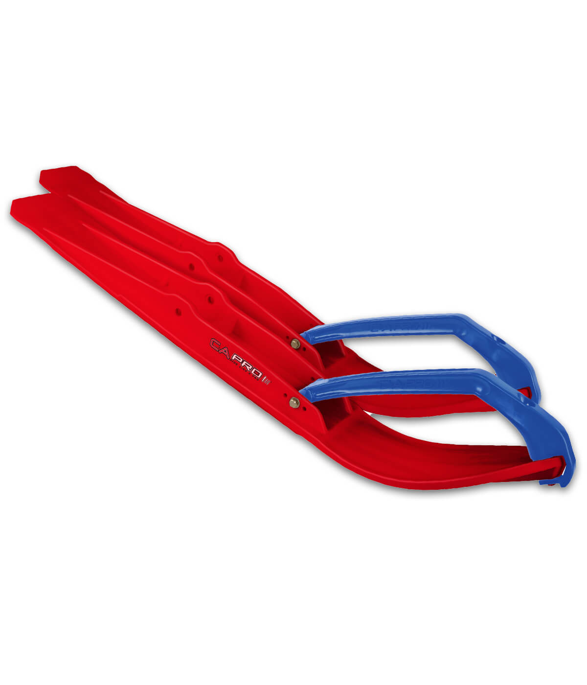 Red RZ skis with Blue handles