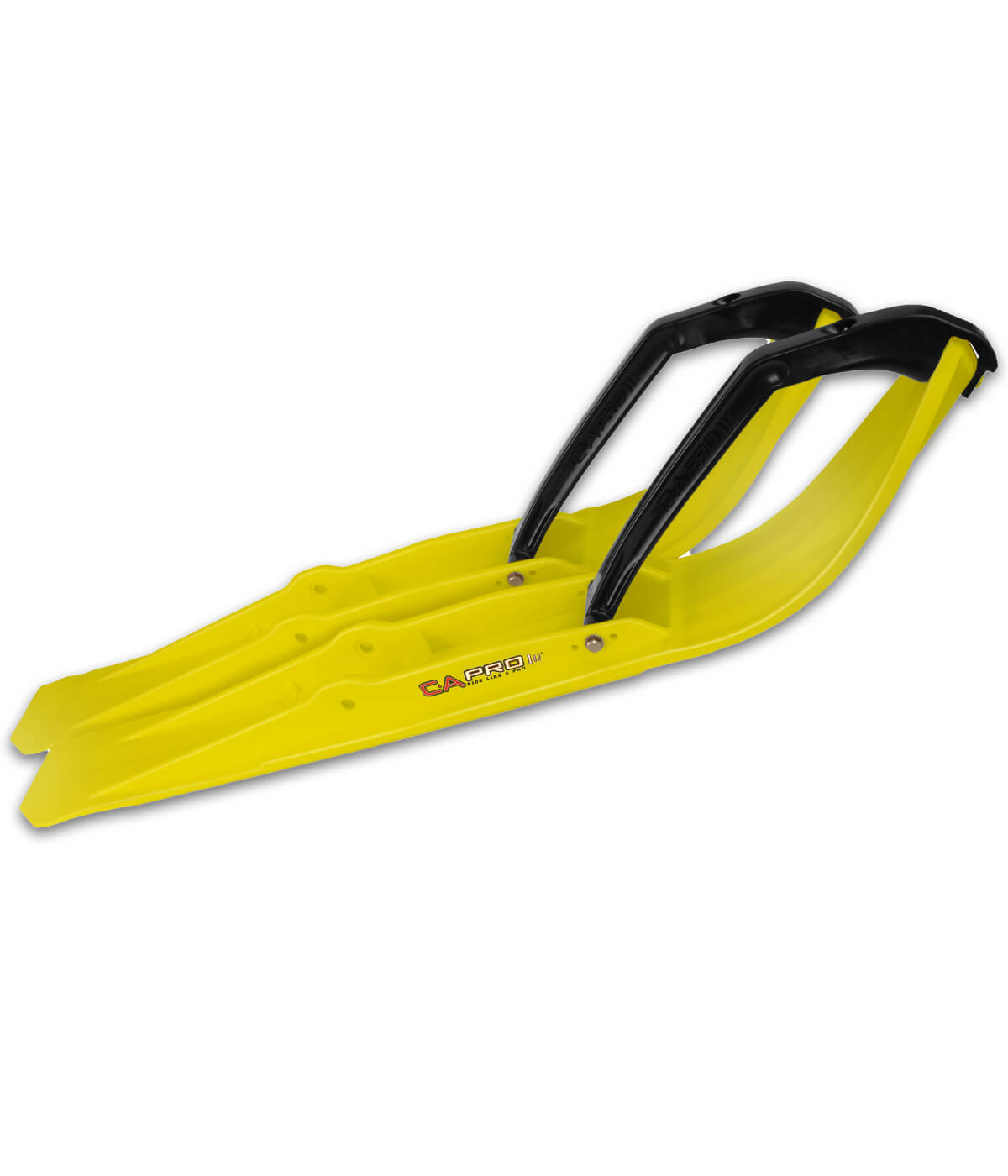 Yellow RZ skis with Black handles