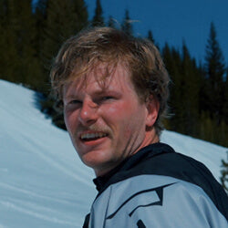 Professional backcountry snowmobile athlete Scott Eyer